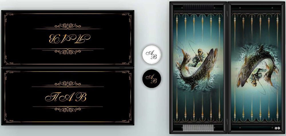 Нарды игровые + дизайн под заказ от бренда Art-limit под стеклом.