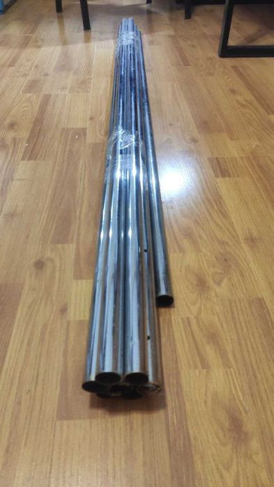 Труби металеві хромовані 2,5см, труба хром для стійок для одягу