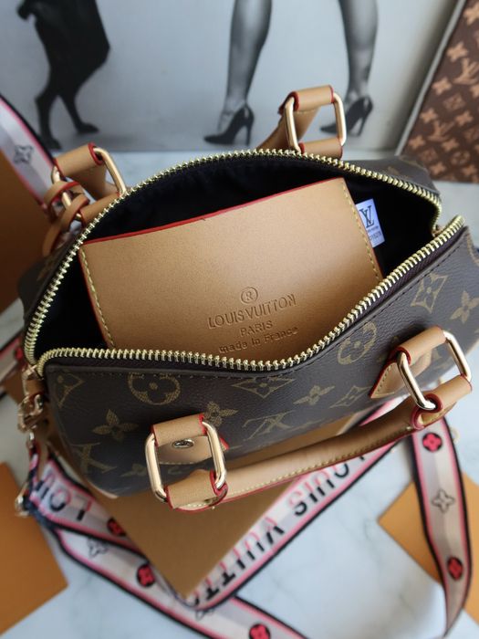 Сумка жіноча спиди Louis Vuitton Speedy 20 луі вітон коричнева шкіряна
