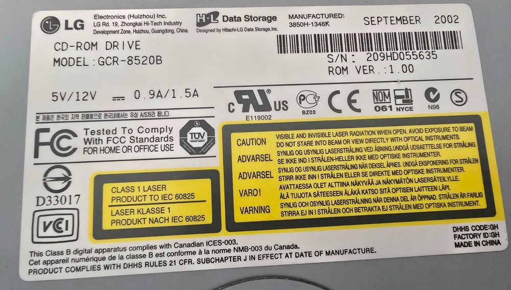 CD Reader - LG GCR-8520B64550904080514121