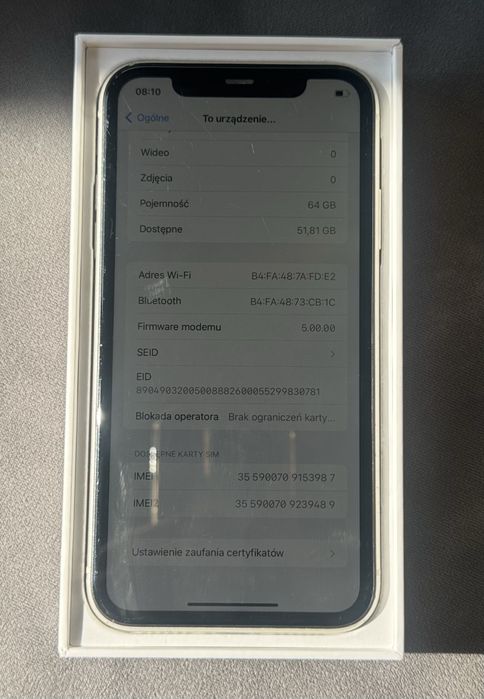 iPhone 11 64gb 100% Bateria | White | Okazja !