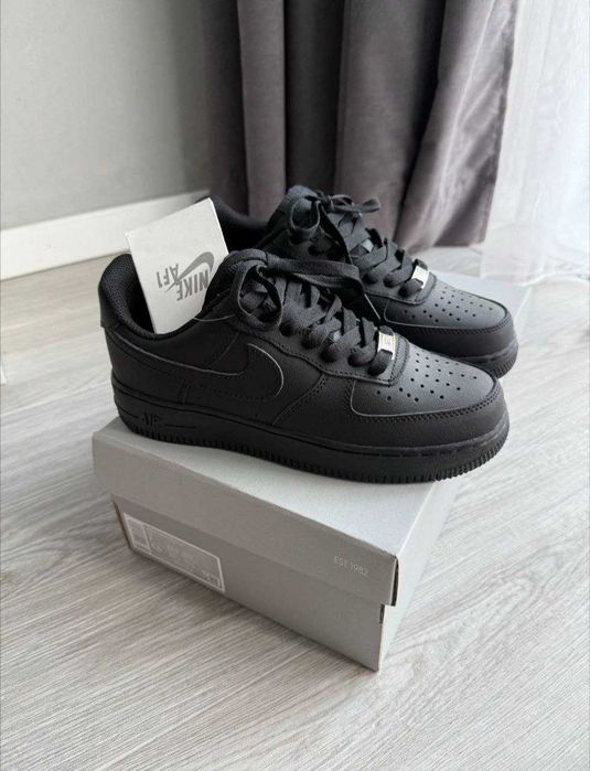 Кросівки Nike Air Force 1 Black чорні найк аір форс класичні