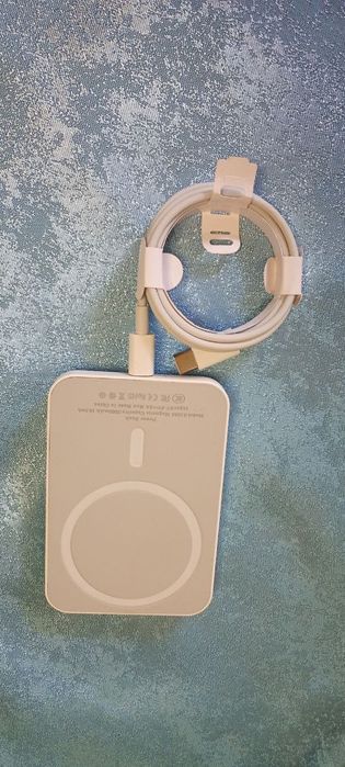 Магнітний портативний павербанк з бездротовою зарядкою Baseus Magnetic 18.5W 3000mAh для iPhone Білий