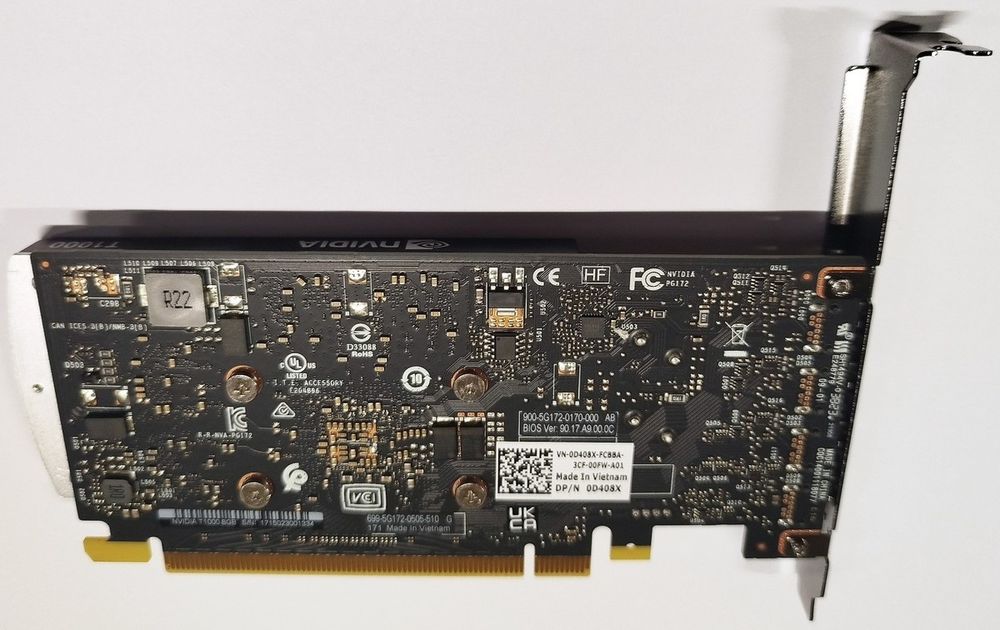 NVIDIA Quadro T1000 8GB 128BIT GDDR6 4x mDP High Profile