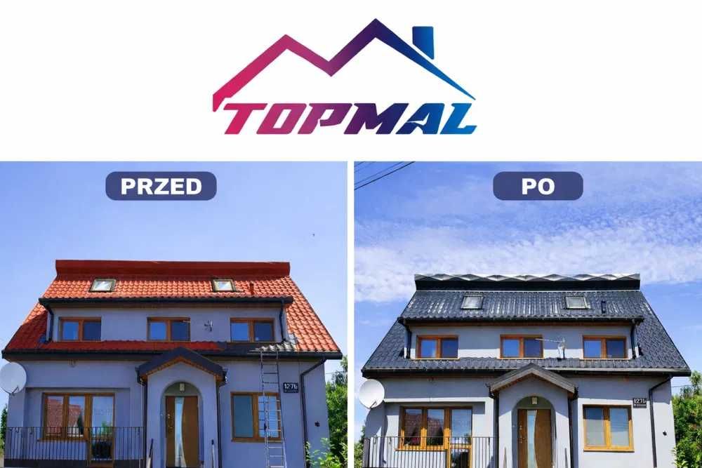 Malowanie natryskowe dachu dachów