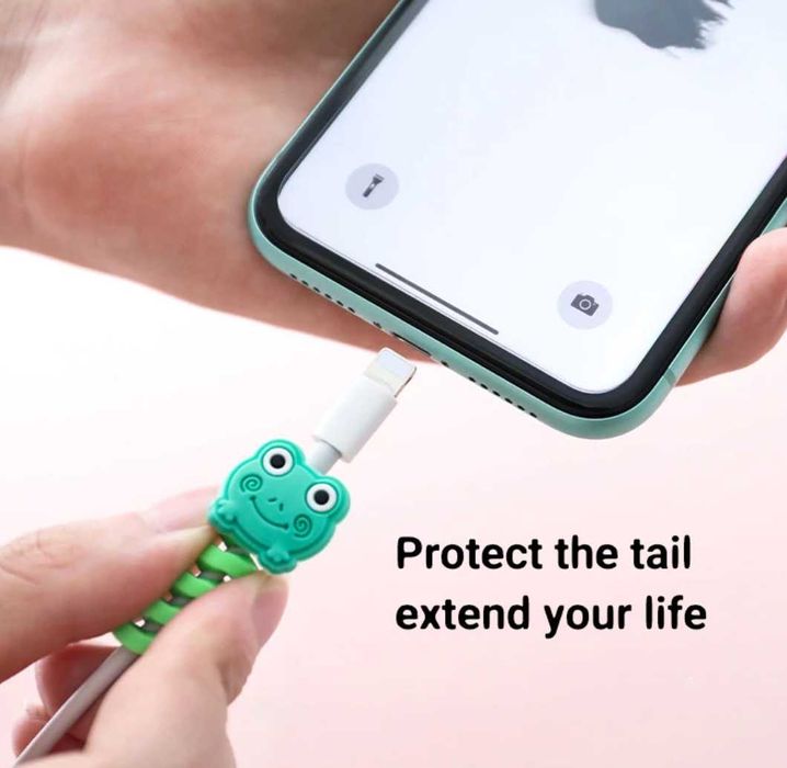 Защита для зарядного кабеля от заломов протектор прикольная игрушка