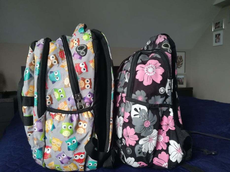 Plecak Starter w sowy + gratis Starter w kwiatki