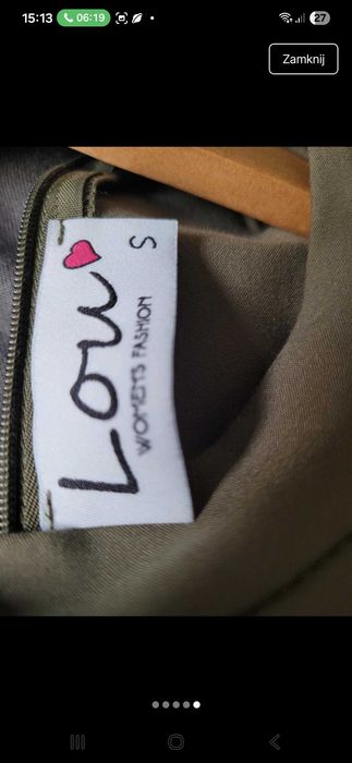 Sukienka Lou Sasha r. 36 kolor Khaki