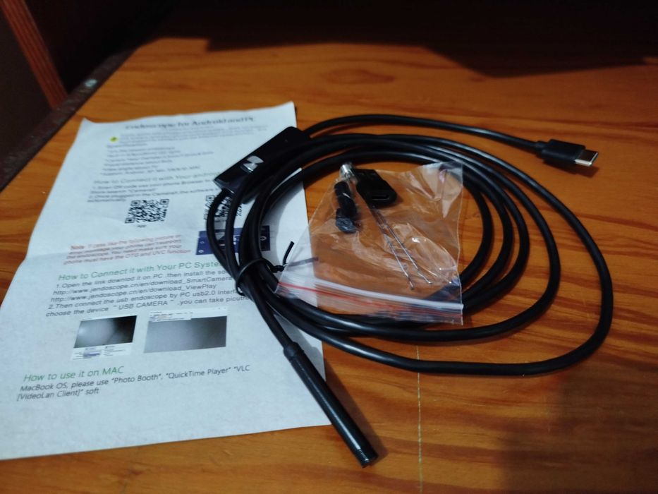 Camera endoscópica 5.5mm spycam tlm Type C android OTG e PC