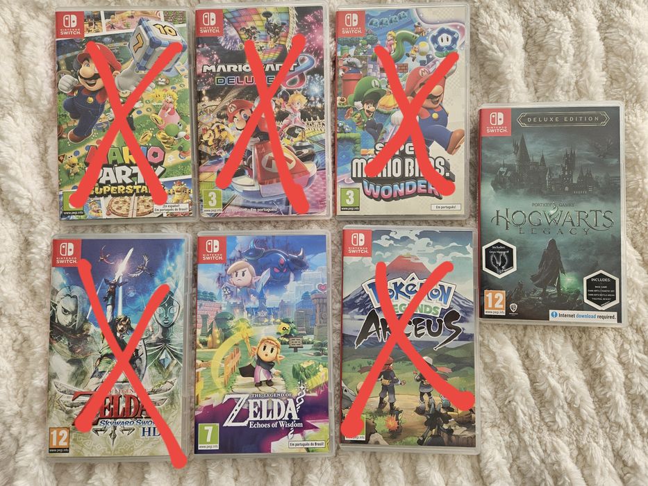 Vários jogos Nintendo Switch
