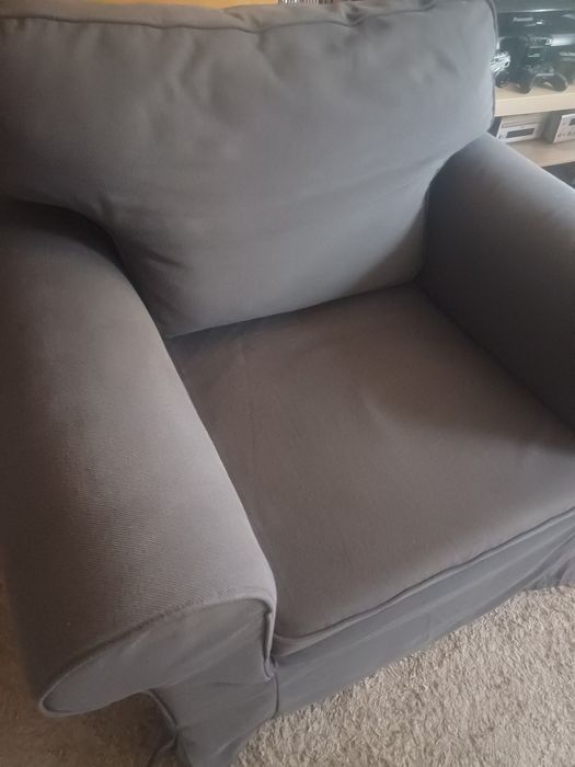 IKEA EKTORP Fotel Hakebo ciemnoszary