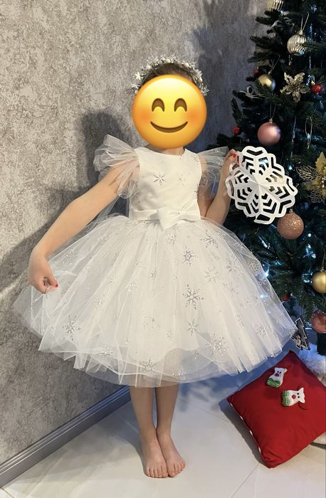 Новорічна дитяча сукня, сукня сніжинки