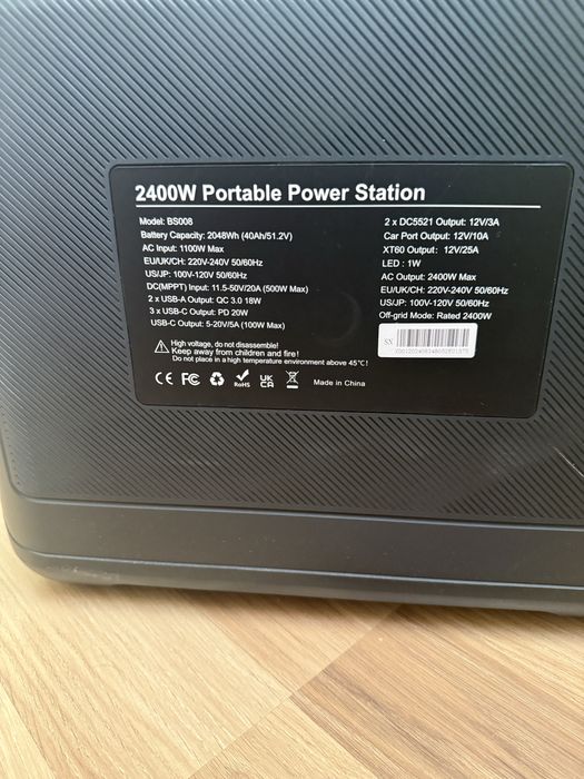 Зарядна станція choetech 2400W