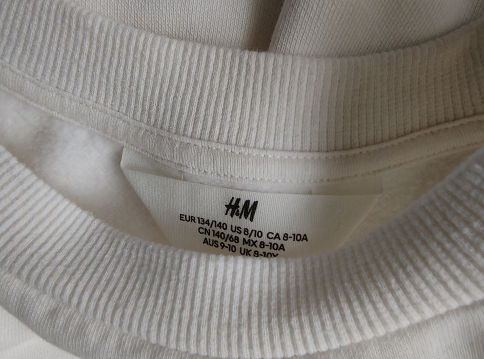 Bluza H&M 140 śmietankowa