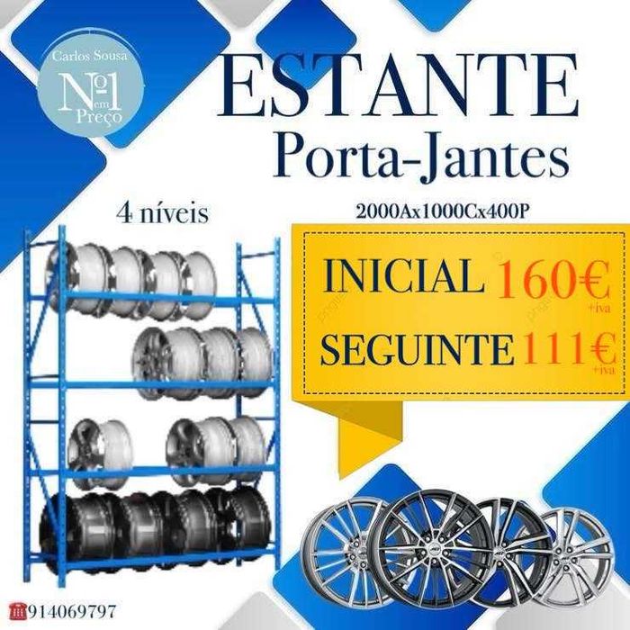 Estantes porta-jantes super resistentes e fáceis de montar.