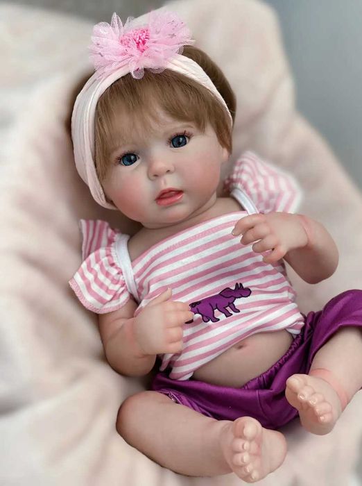 57) Кукла Реборн Принцесса Roza Premium Class 3D окрас Винил 50см