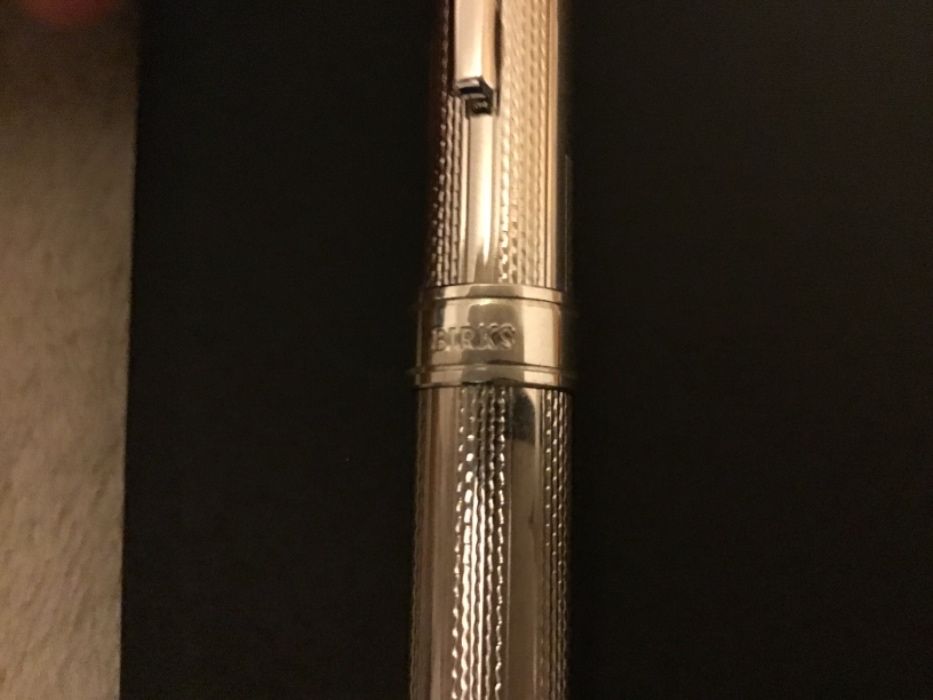 Caneta e lapiseira em prata marca Birks