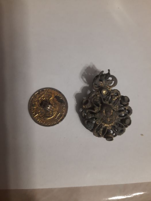 Старовинна ложка, зажим галстука, кулон. Срібло.Посеребріння.Позолота