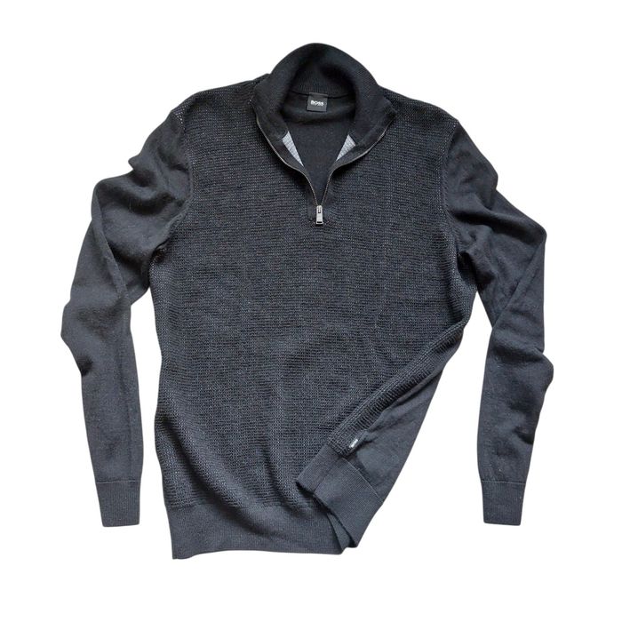 Hugo Boss nowy sweter męski meryno wool wełniany r. L