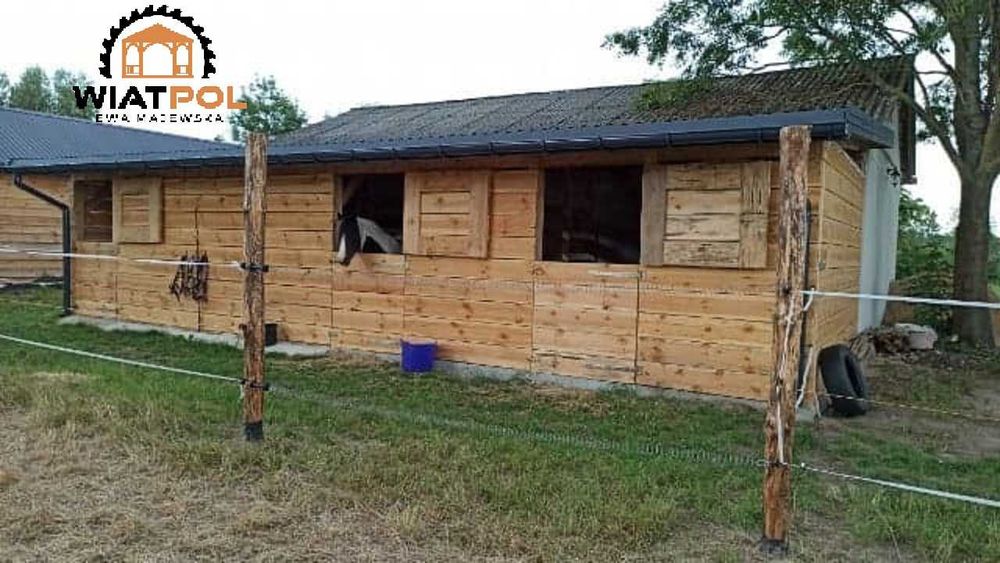 Stajnia, boksy angielskie dla koni