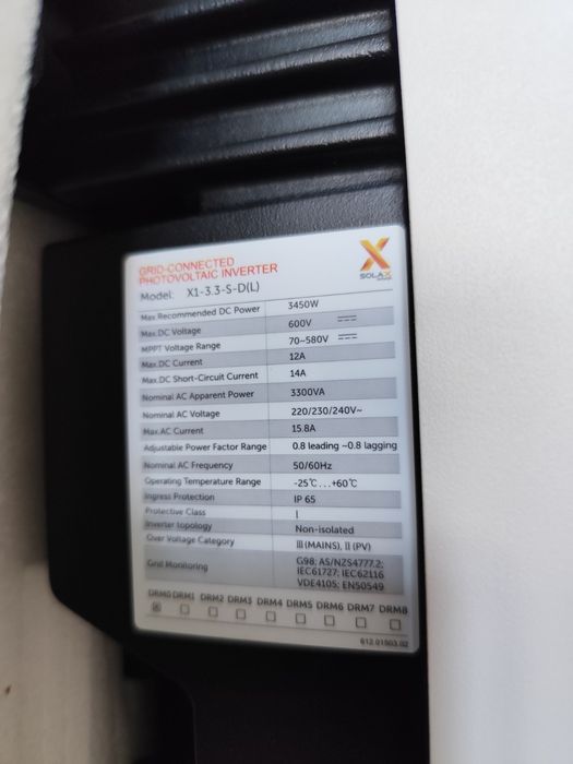 Inversor solax X1 series 3.3kw