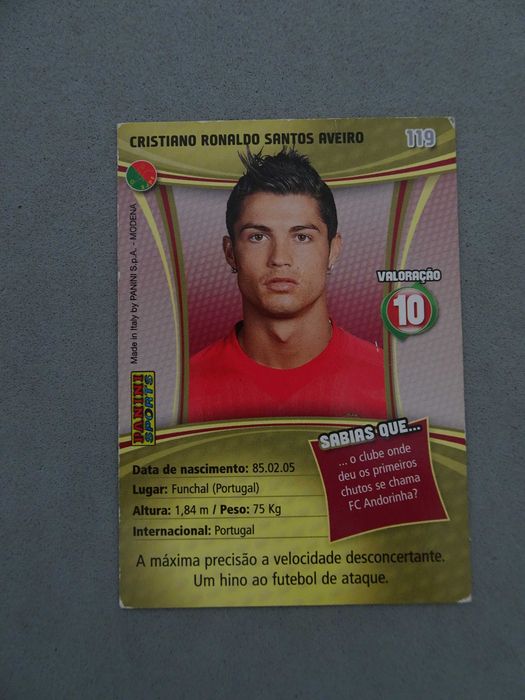 Card futebol Cristiano Ronaldo Manchester United Mega craques 2008