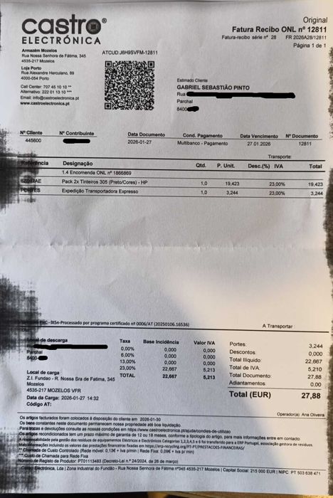 Tinteiros HP 305 - Cores & Preto