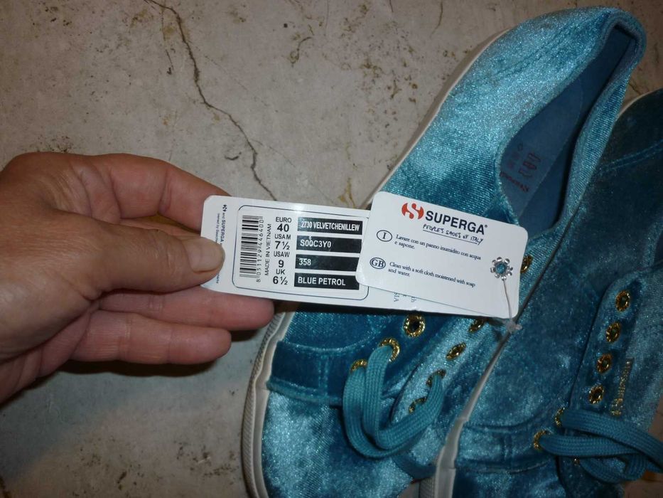 Superga aksamitne trampki nowe z metką