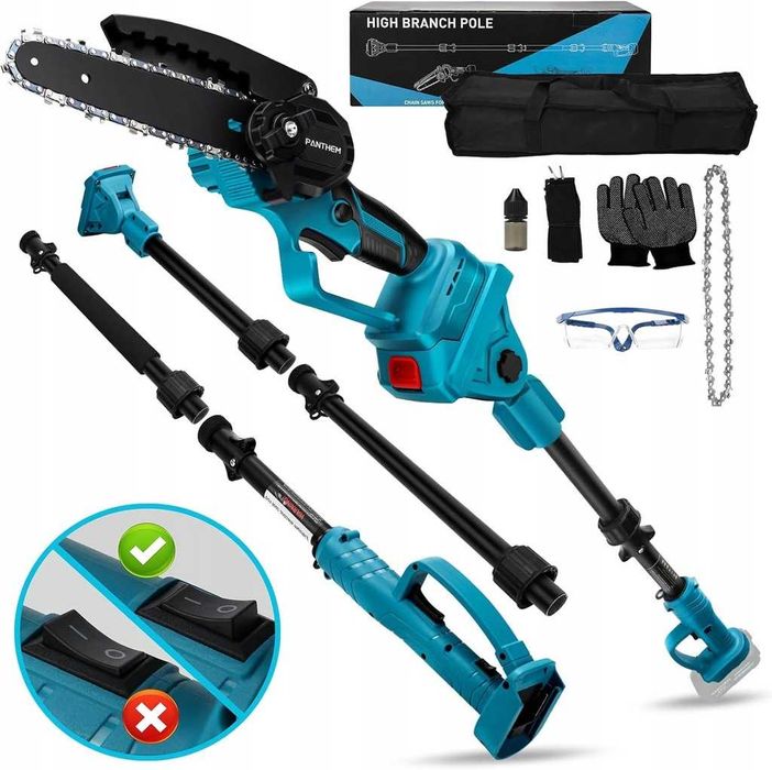 Panthem piła łańcuchowa z wysięgnikiem,kompatybilna z Makita bez AKU
