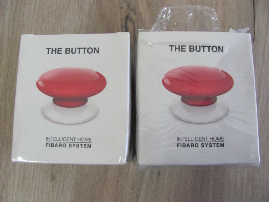 2 Kontrolery FIBARO FGPB-101-3 ZW5 The Button wewnętrzny Czerwony