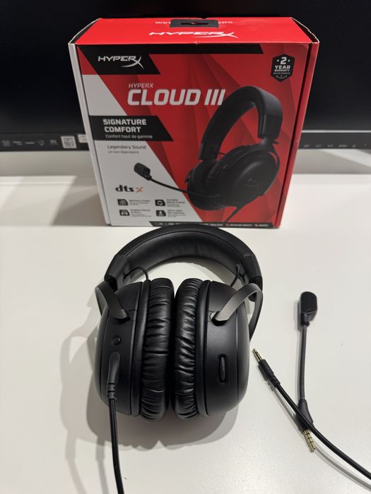 Headset Gaming HyperX Cloud III (Como Novo + Caixa Original)