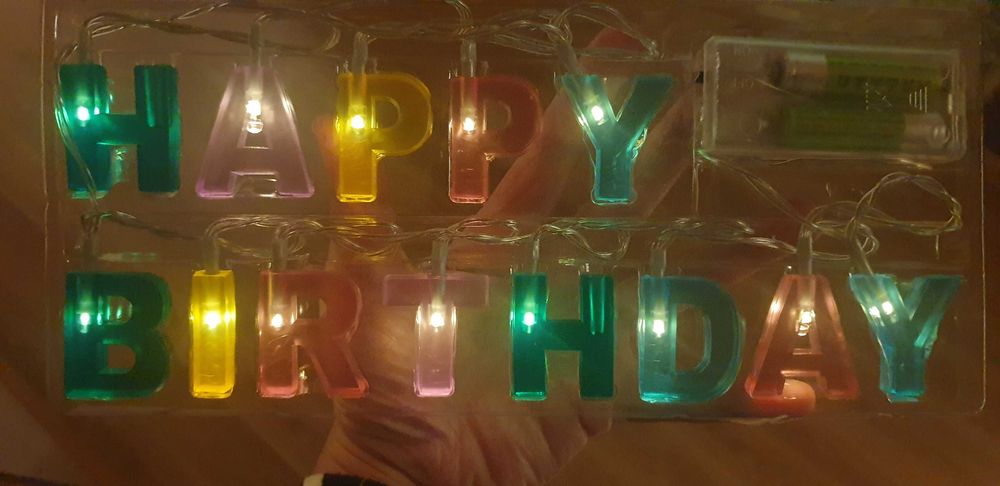 Napis led na urodziny