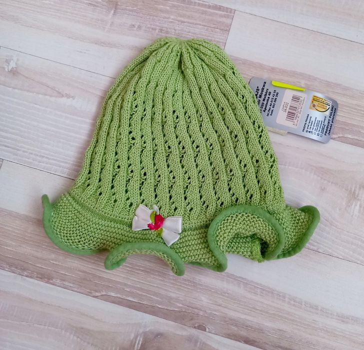 Czapka dziewczęca AJS 18/24 m-ce