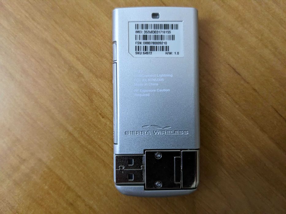 Модем Sierra Wireless at&t 305 с симкой life с безлимитным интернетом