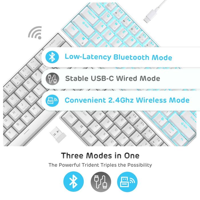 RK61 60% Wireless Mechanical Keyboard (Single Color Backlit)