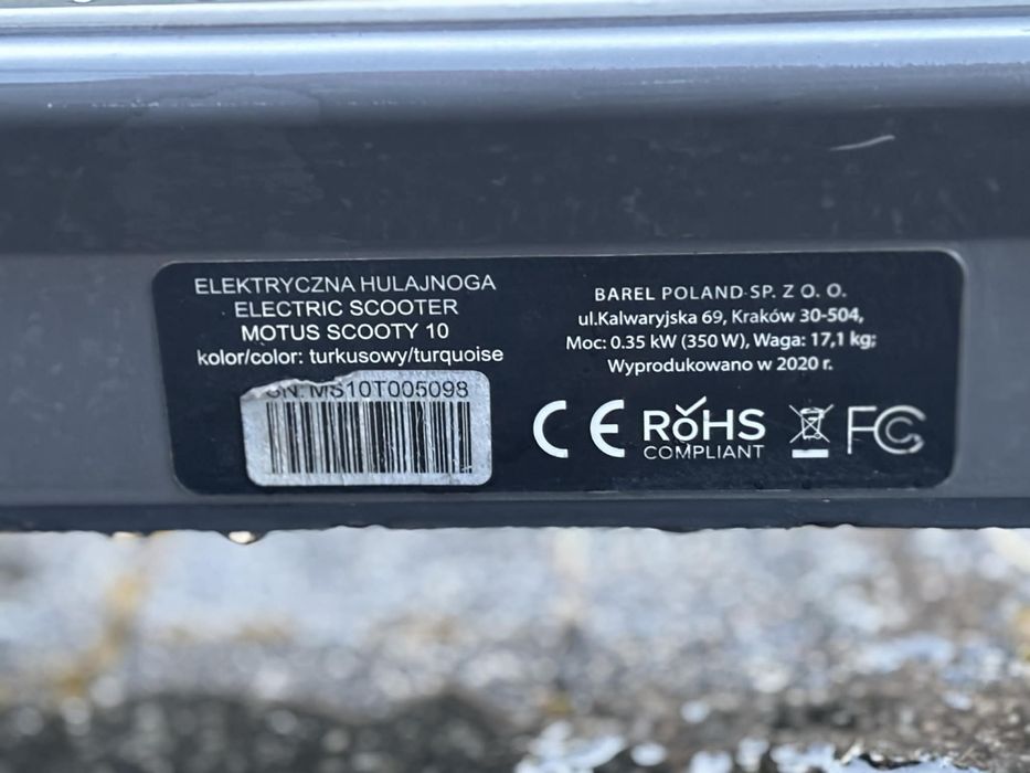 Hulajnoga elektryczna Motus Scooty 10