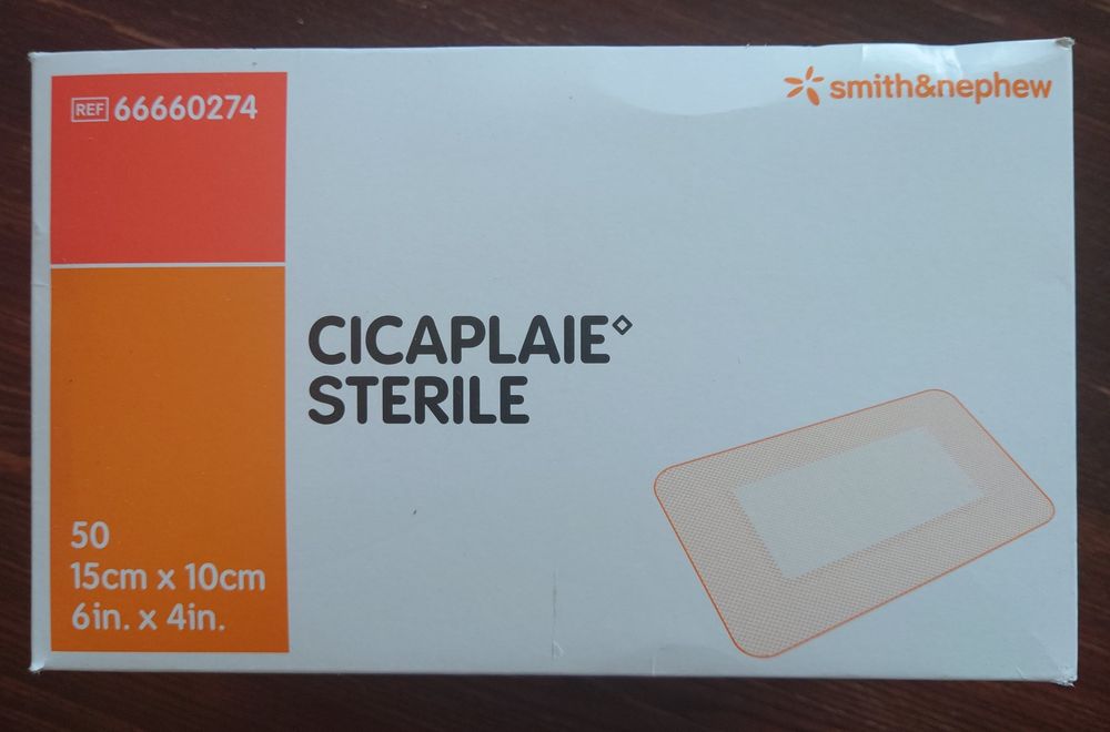 Opatrunki samoprzylepne chłonne  Cicaplaie Sterile 15x10cm. 50sz