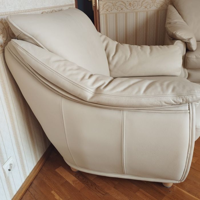 Шкіряний комплект м'яких меблів