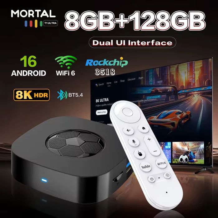ТВ приставка T1 Ultra 8K Android TV Box 8GB/128GB