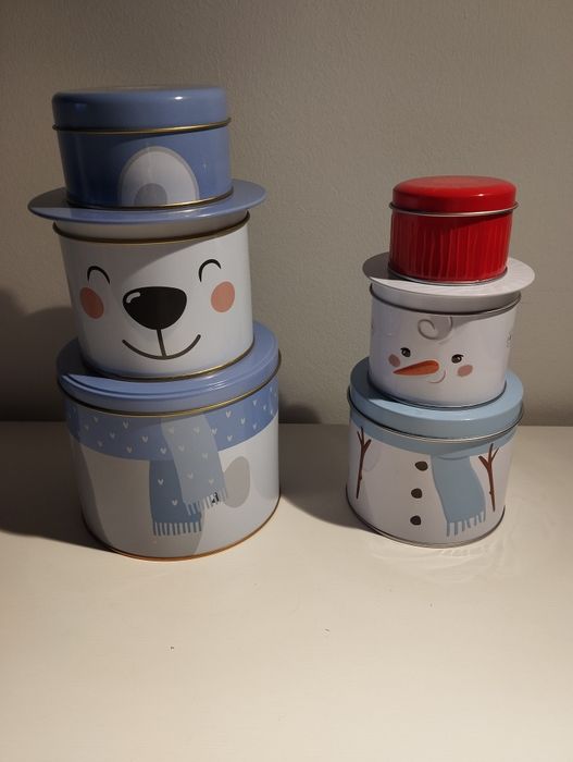 Latas/caixas bonecos de natal