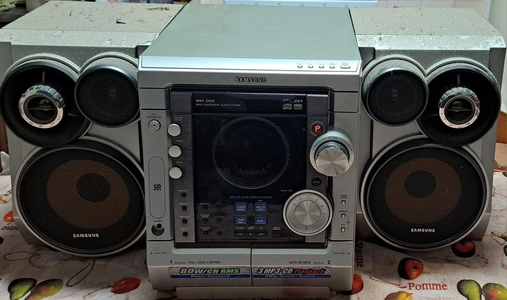 Aparelho de Som Samsung , 3 discos , CD + 2 Colunas