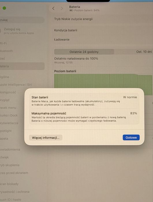 2021 MacBook Pro A2485 16” M1 PRO 16GB 512GB - Komplet, bez blokad