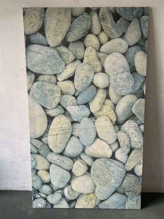 Quadro NOVO tela pedras de rio