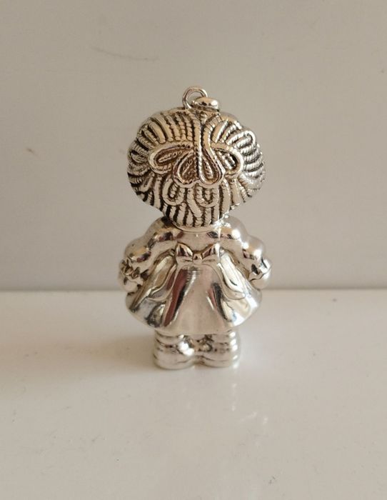 Pendente boneca prata 925 nova para colar