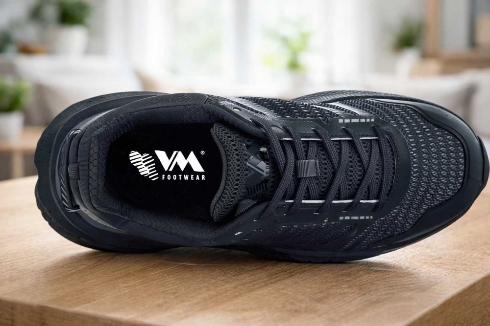 Czarne buty półbuty VM lekkie oddychające męskie r.44