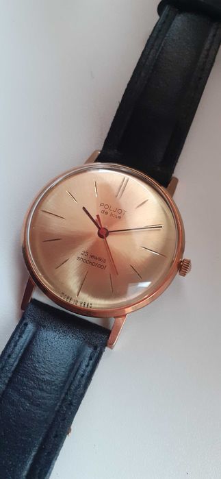 Zegarek POLJOT De-Lux 23 kamieni złoty au 20 stan super.