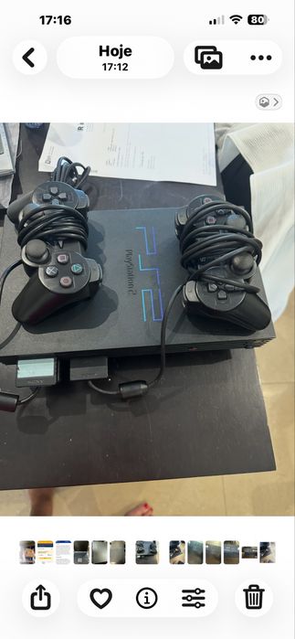 PlayStation II com dois comando