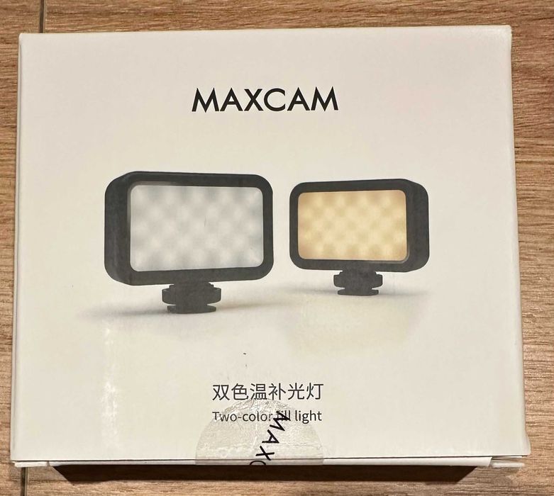 MAXCAM Dwukolorowa lampa wideo LED
