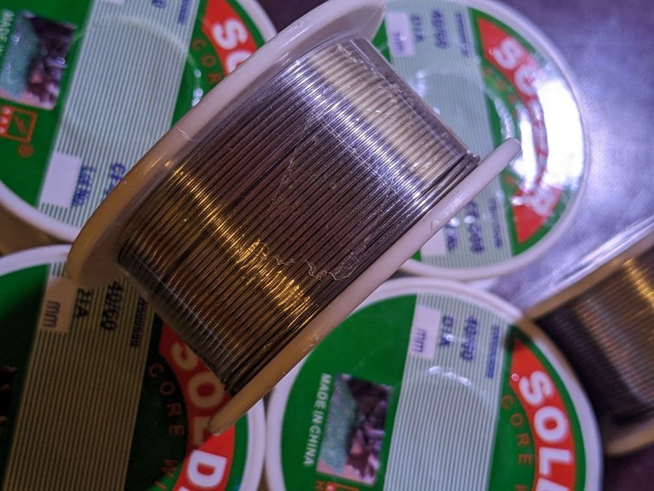 Олово для пайки 1мм, 100 грамм, на катушке ST 907