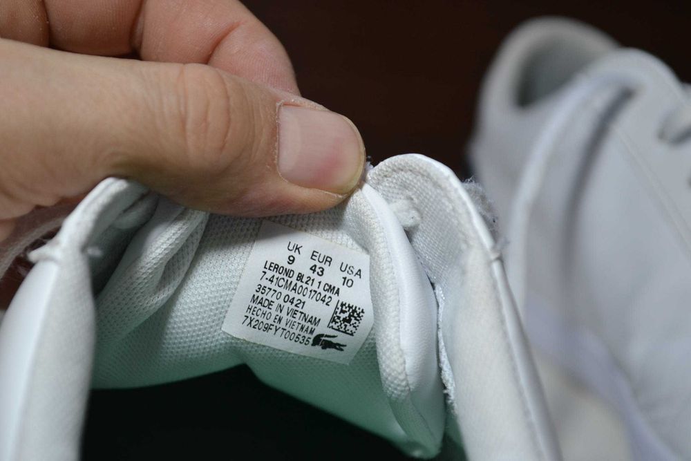 Lacoste 43р кожаные кроссовки сникерсы кеды оригинал